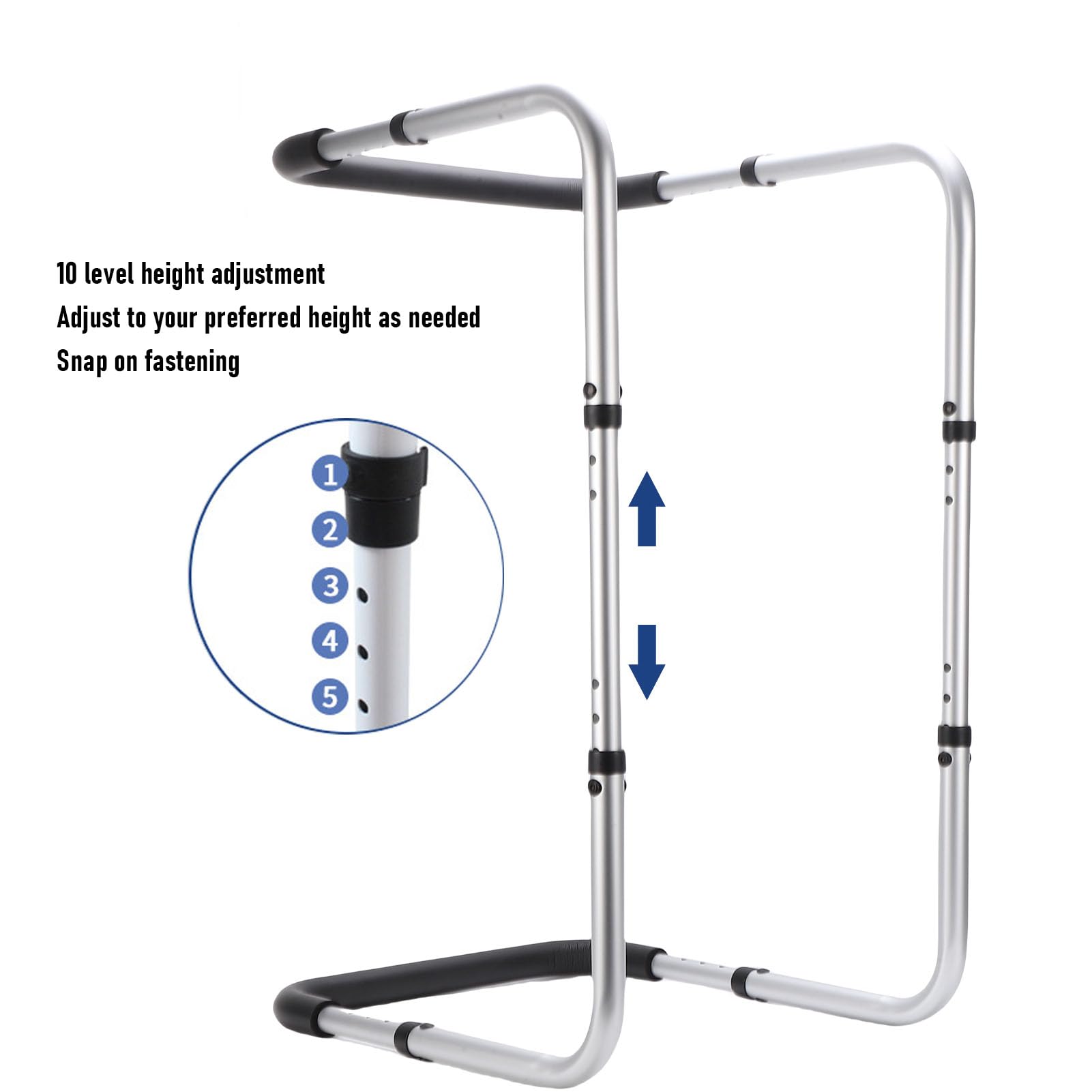 Focket Elevador de Mantas para Pies, Cuna de Cama de Altura Ajustable para Pies de Cama, Elevador de Láminas de Acero Al Carbono Resistente para Dedos de los Pies, Piernas, Rodillas