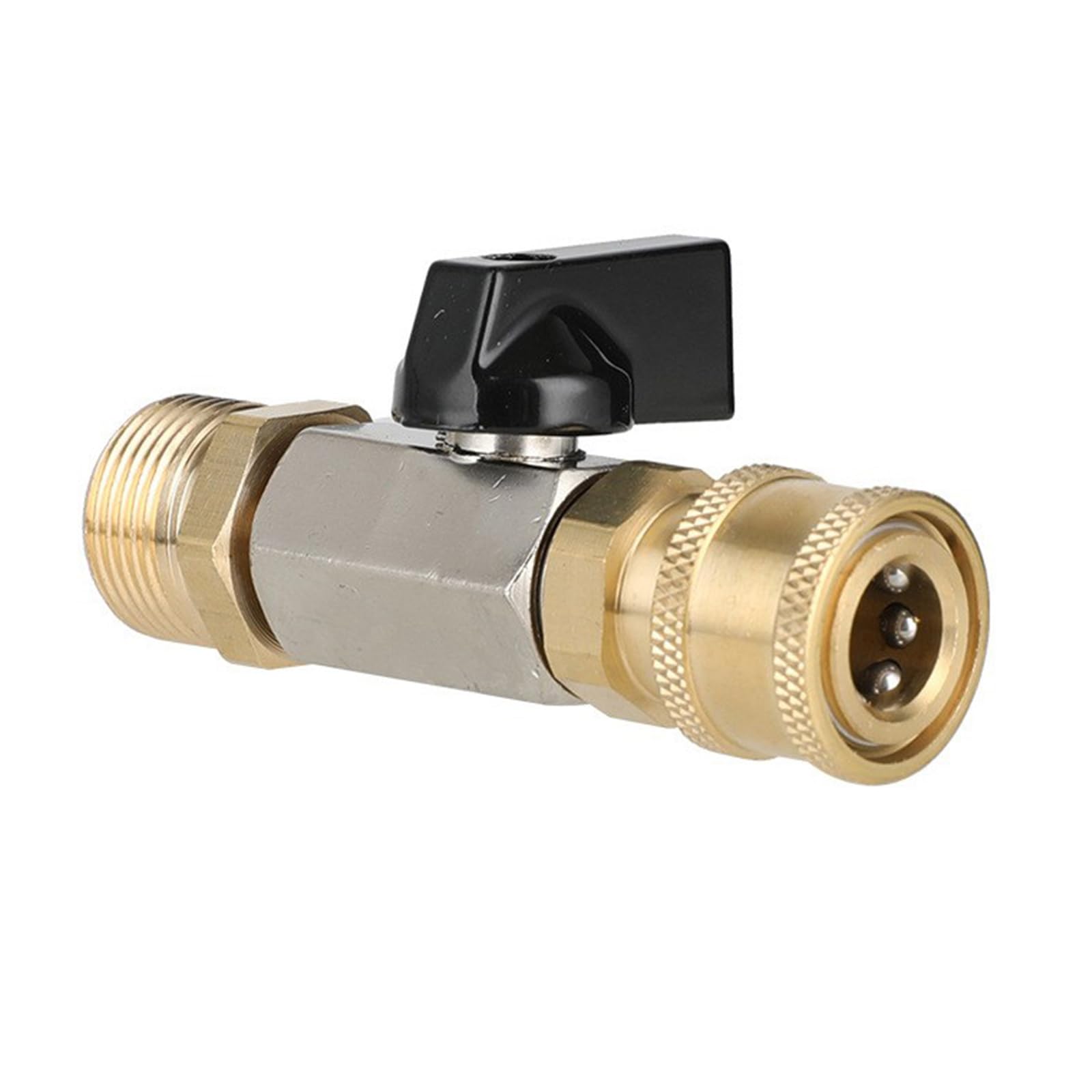 M22 14MM Adapter with Quick Coupling Ball Valves for High Pressure Wash Hose Switches Water Flows Connector Enduring Water Flows Connector