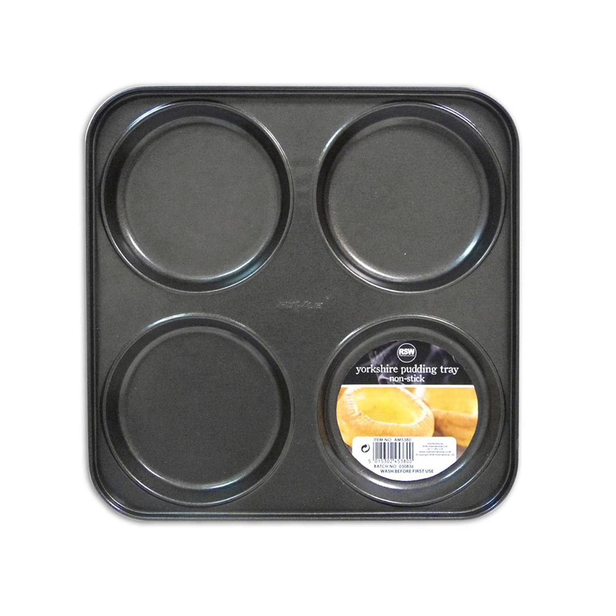 Yöl Yorkshire Pudding Tray 23Cm Non-Stick 4 Cup Yorkshire Pudding Tray Perfect For Sunday Roasts 23 X 23Cm Baking Bakeware