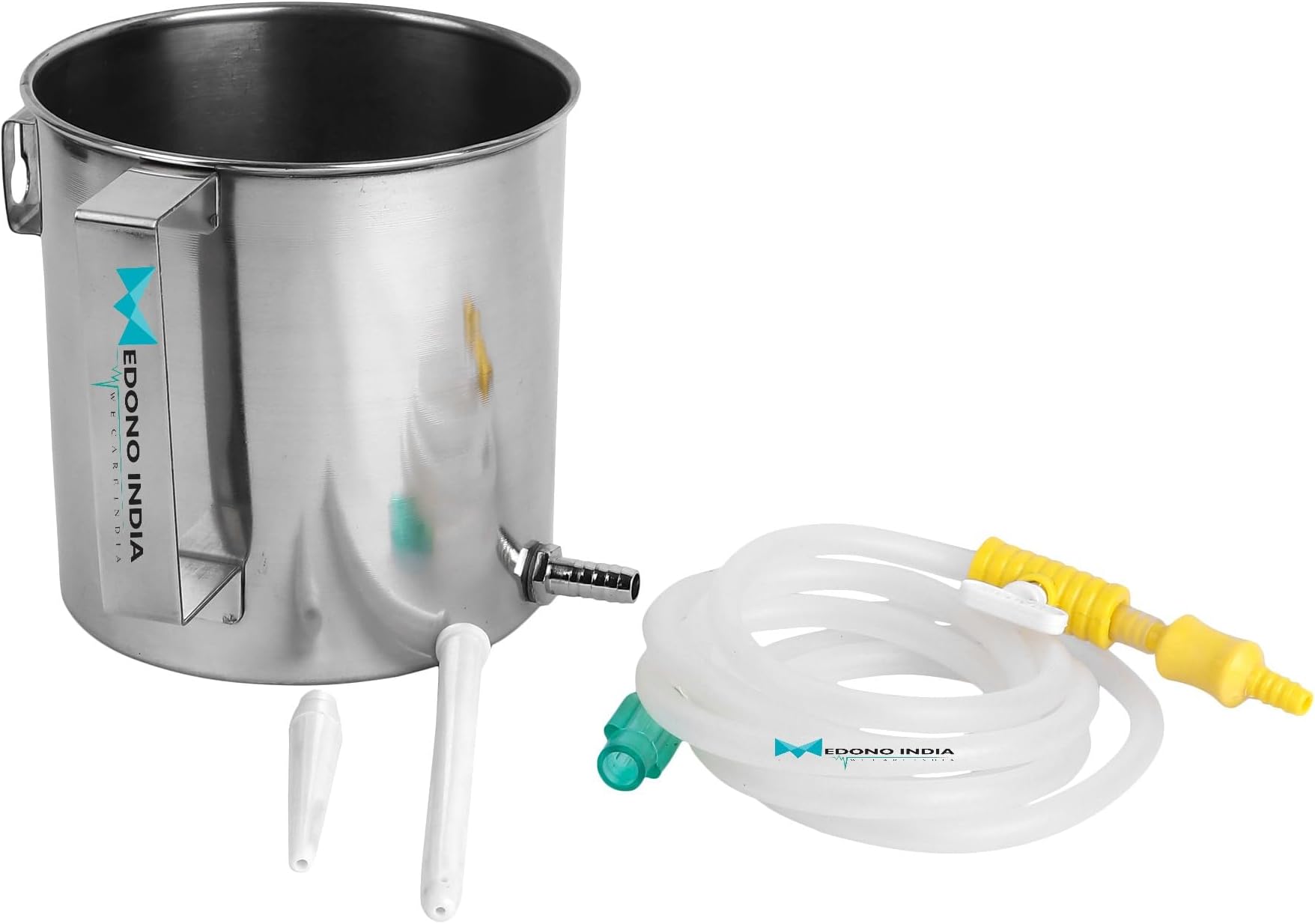 Stainless Steel Enema Pot with Tube & Nozzles, 1.5L - Eco-friendly, Sturdy & Durable