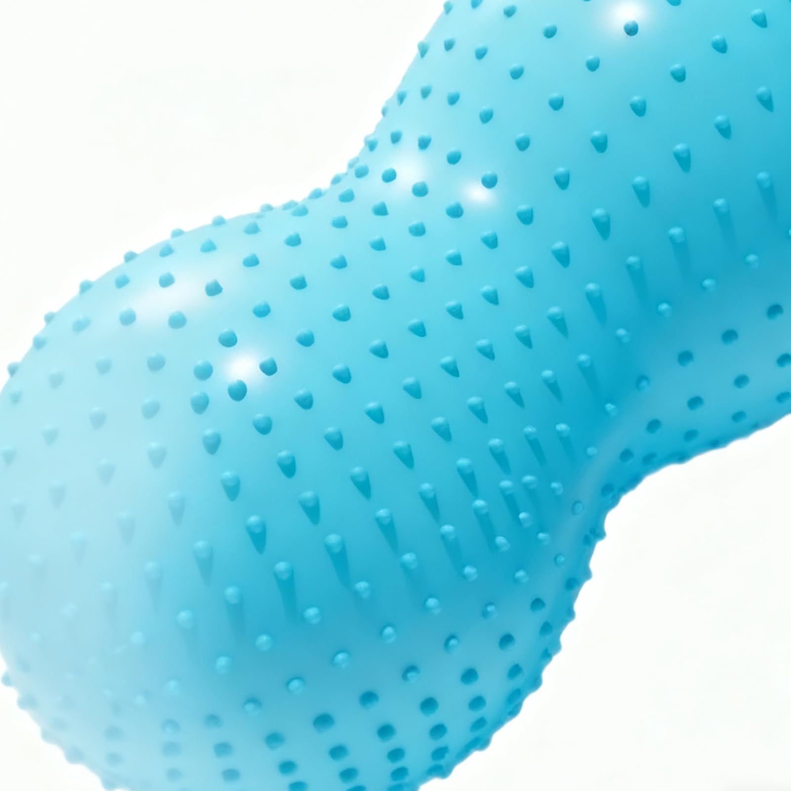 Generico Przenośna piłka fitness, masaż do ćwiczeń w kształcie rowka, 20 cali piłka gimnastyczna z pompką powietrzną, antyburst PVC Exercise Balls with Non-Slip, Home Office Kids Women Pregnancy