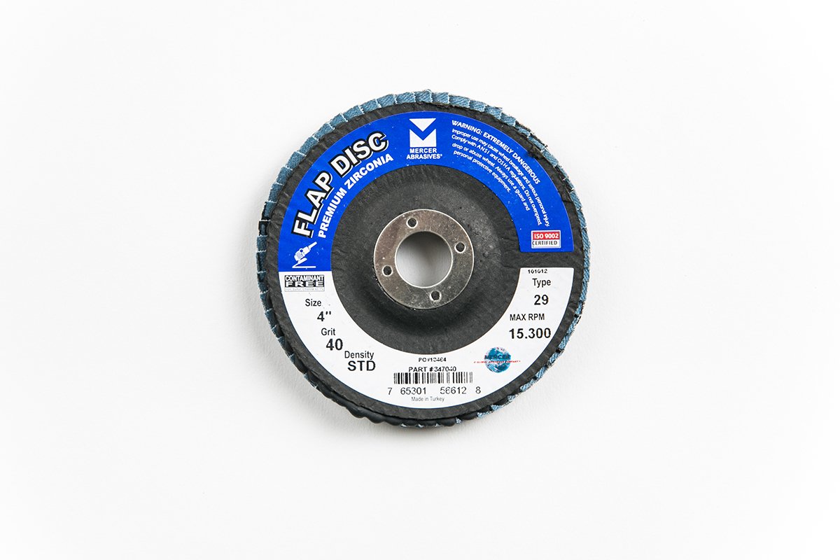 Mercer Industries 347040 Zirconia Flap Disc, Type 29, 4