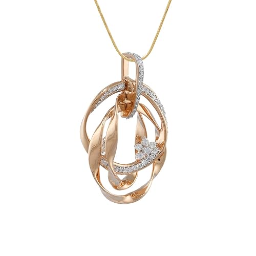 18KT (750) Rose Gold and Diamond Pendant For Women-dltd17026740
