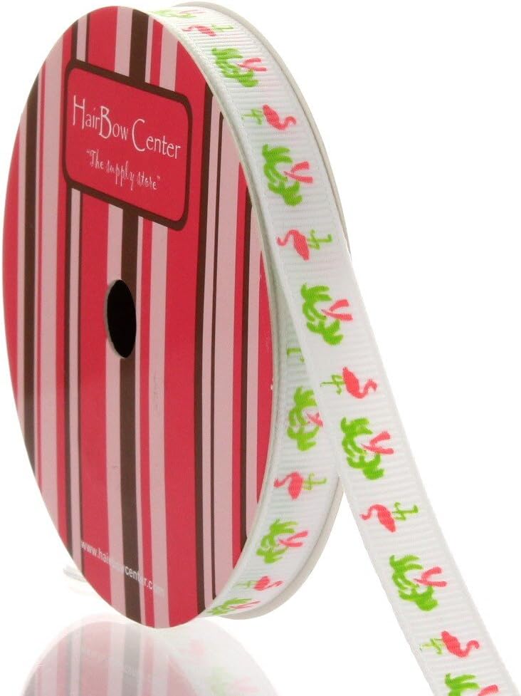 3/8" Flamingo Grosgrain Ribbon 100yd