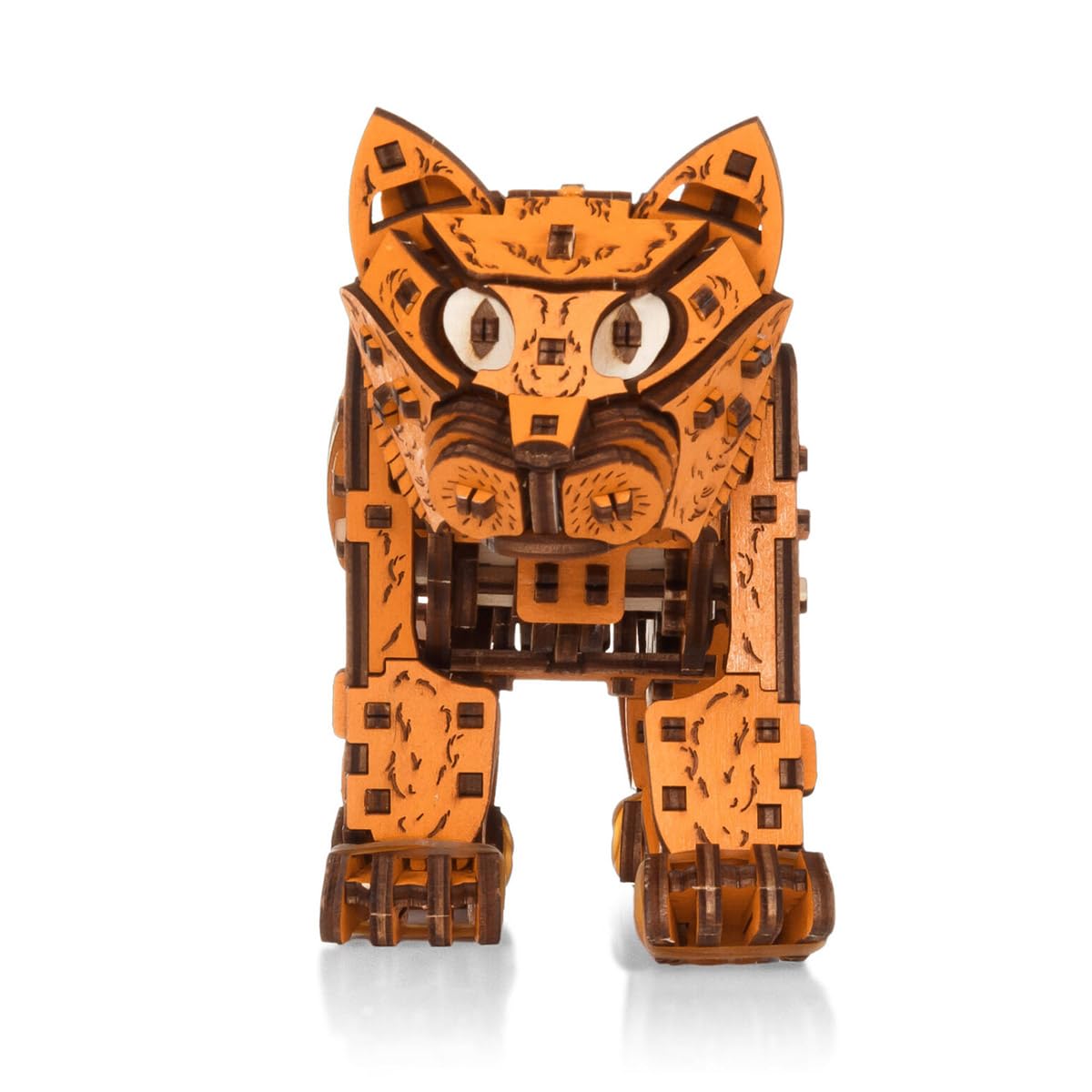 Drewniane puzzle 3D dla dorosłych, mechaniczne kot, 3D, zestaw do montażu, 236 szt., drewniane puzzle dla zwierząt domowych, do samodzielnego wykonania, modelarstwo, rzemiosło, zestaw do