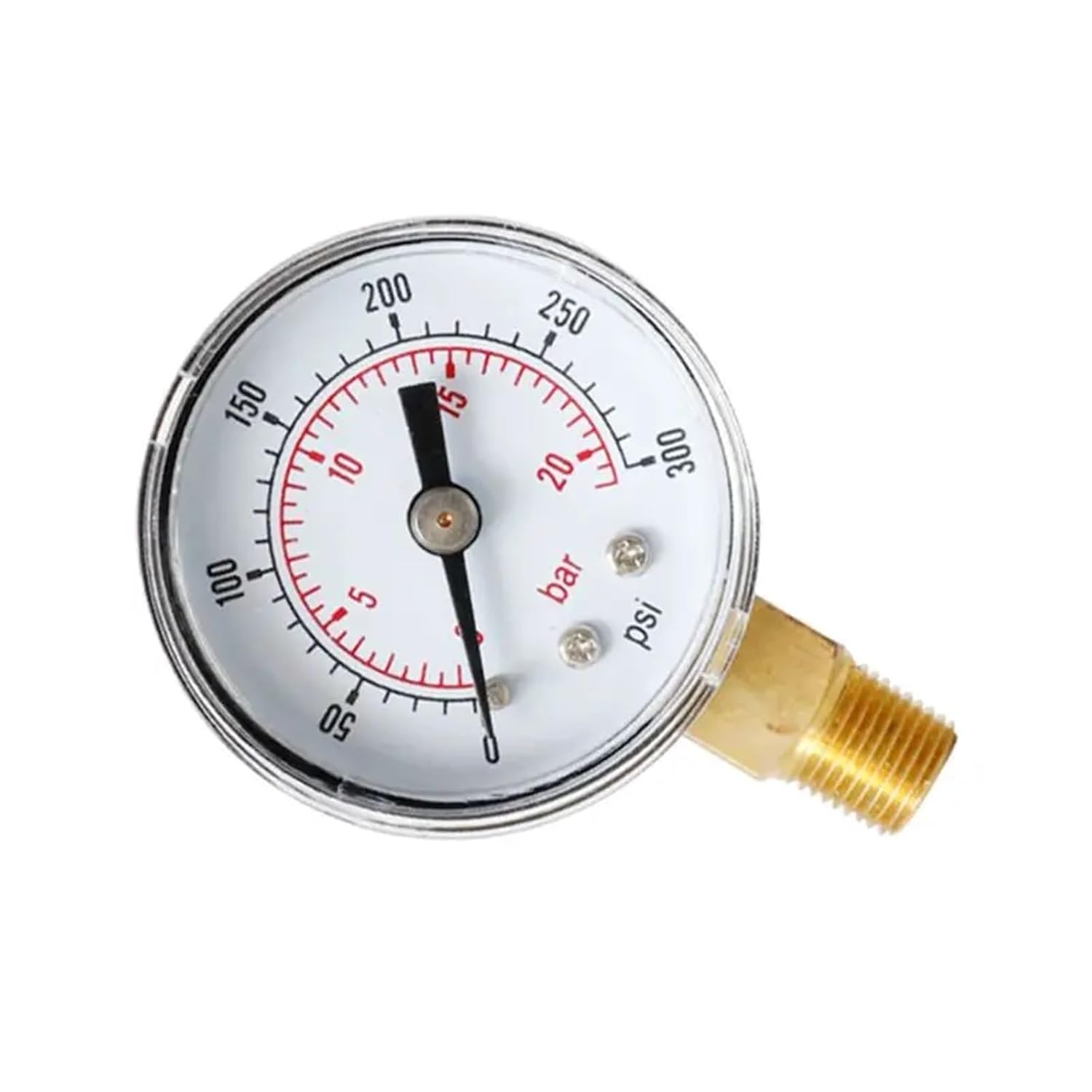 Dial Type Barometer Dial Type Pressure Gauge Bottom Mount 15/30/60/100/160 /200/300 PSI & Bar Useful(0-300psi)