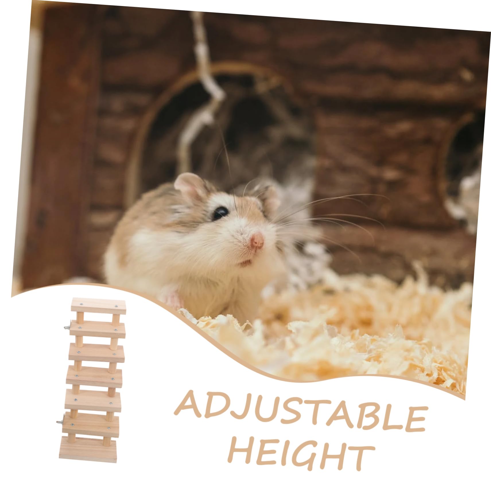 Scala in Legno per Criceti E Porcellini D'india Giocattolo per Arrampicata Sicura E Resistente per Animali Domestici nelle Gabbie