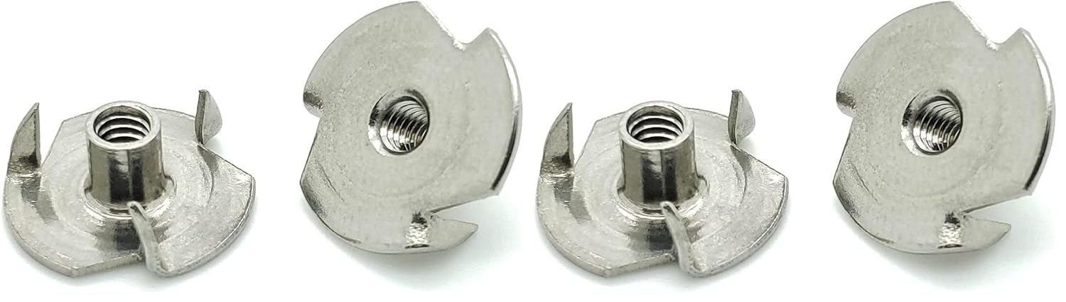 BCP Fasteners 50 Pack #10-24 x 9/32" Stainless Steel Three Prong Tee Nuts (BCP1021)