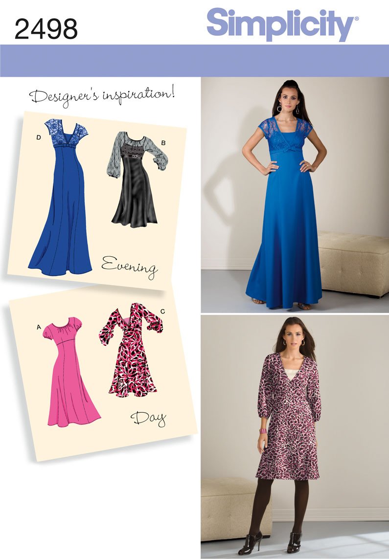 Patron de couture robe de cérémonie Simplicity 2498 pour briller en soirée