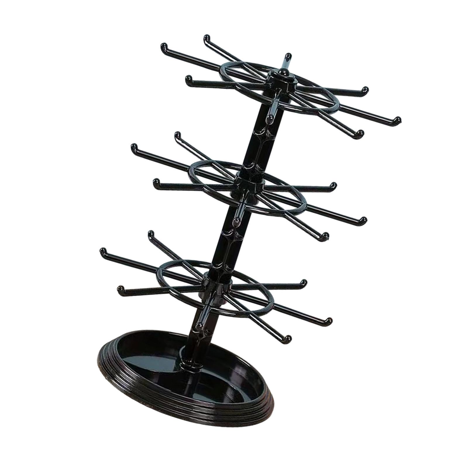HDOYTXXM 360 Degree Rotating Jewelry Display Stand Multilayer Texture for Retail Exhibitions Rotating Organizers Store Rack Modern Holder