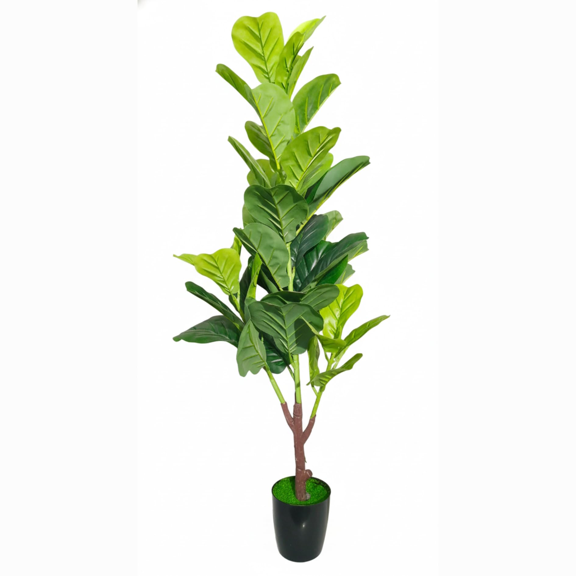 De Gardenia Artificial Fiddle Leaf Fig Tree – 105 cm Tall Faux Indoor Outdoor Plant with Pot | 3 Stems & Realistic Leaves | Home, Office, Living Room, Balcony & Garden Decoration-image-6
