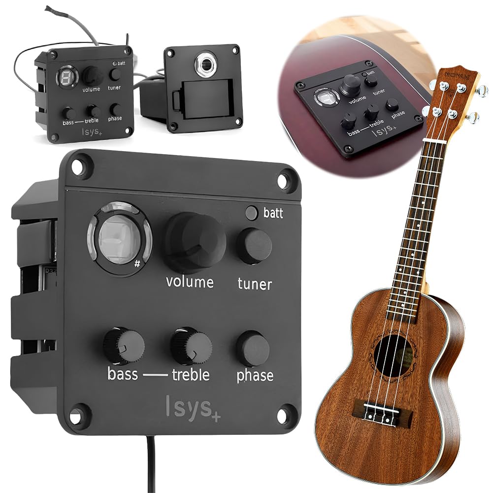 Pickup per chitarra acustica Sistema di preamplificazione a bordo Piezo Pickup Mic Blend Preamp Chitarra Acustica Classica Sintonizzatore EQ Pickup Piezo per ISYS+ Accessori