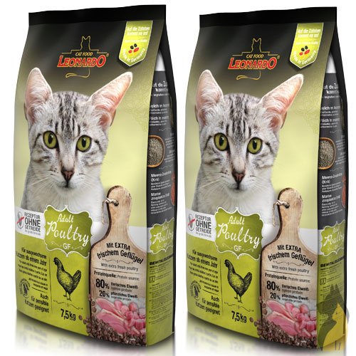 Leonardo 2 x 7.5 kg Adult Poultry GF : Amazon.de: Pet Supplies