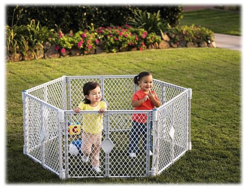 North States Superyard Indoor/Outdoor 6-Panel Baby Play Yard. Carrying Strap for Easy Travel. Freestanding 18.5 sq. ft. Enclosure by North States - Image 3