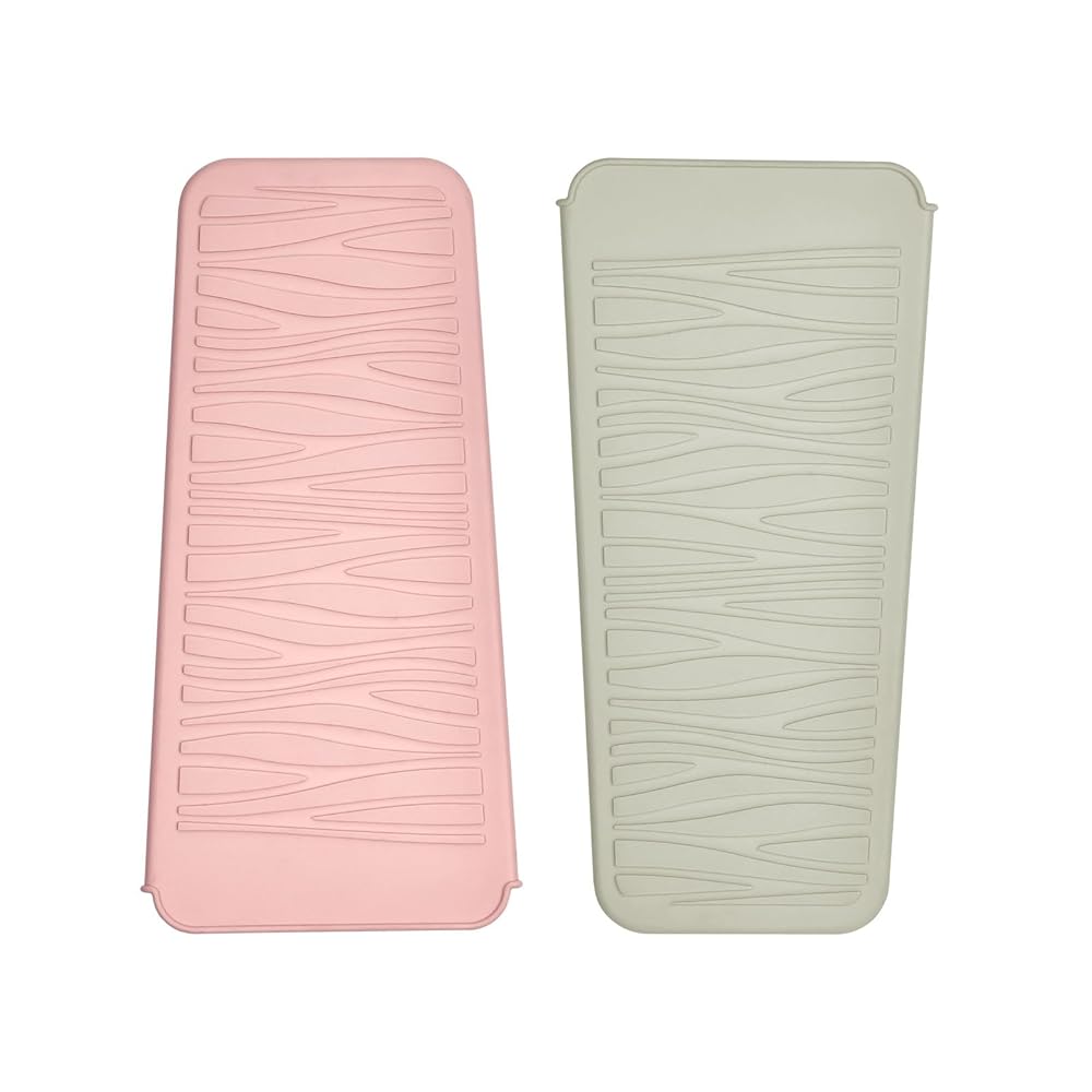 EIOKIT Silicone Heat Resistant Travel Mat Pouch for Hair Straightener, Crimping Iron, Curling Iron, Hair Curling Wand, Flat Iron, Hair Waving Iron (2 Pack, Multicolored)