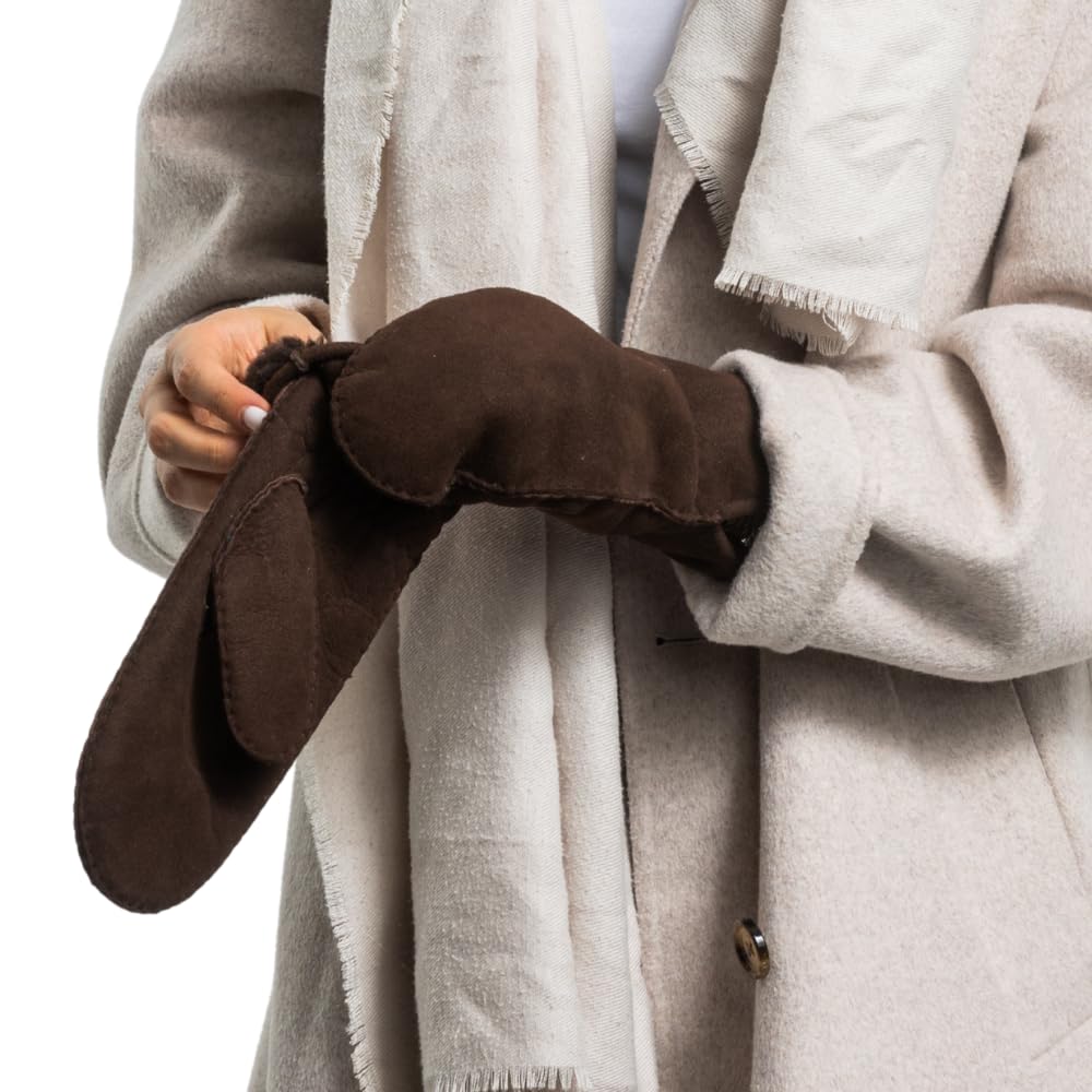 Rękawiczki ze skóry jagnięcej z czystej wełny merynosów, eleganckie uszyte, rękawiczki z jagnięcej skóry na zimę