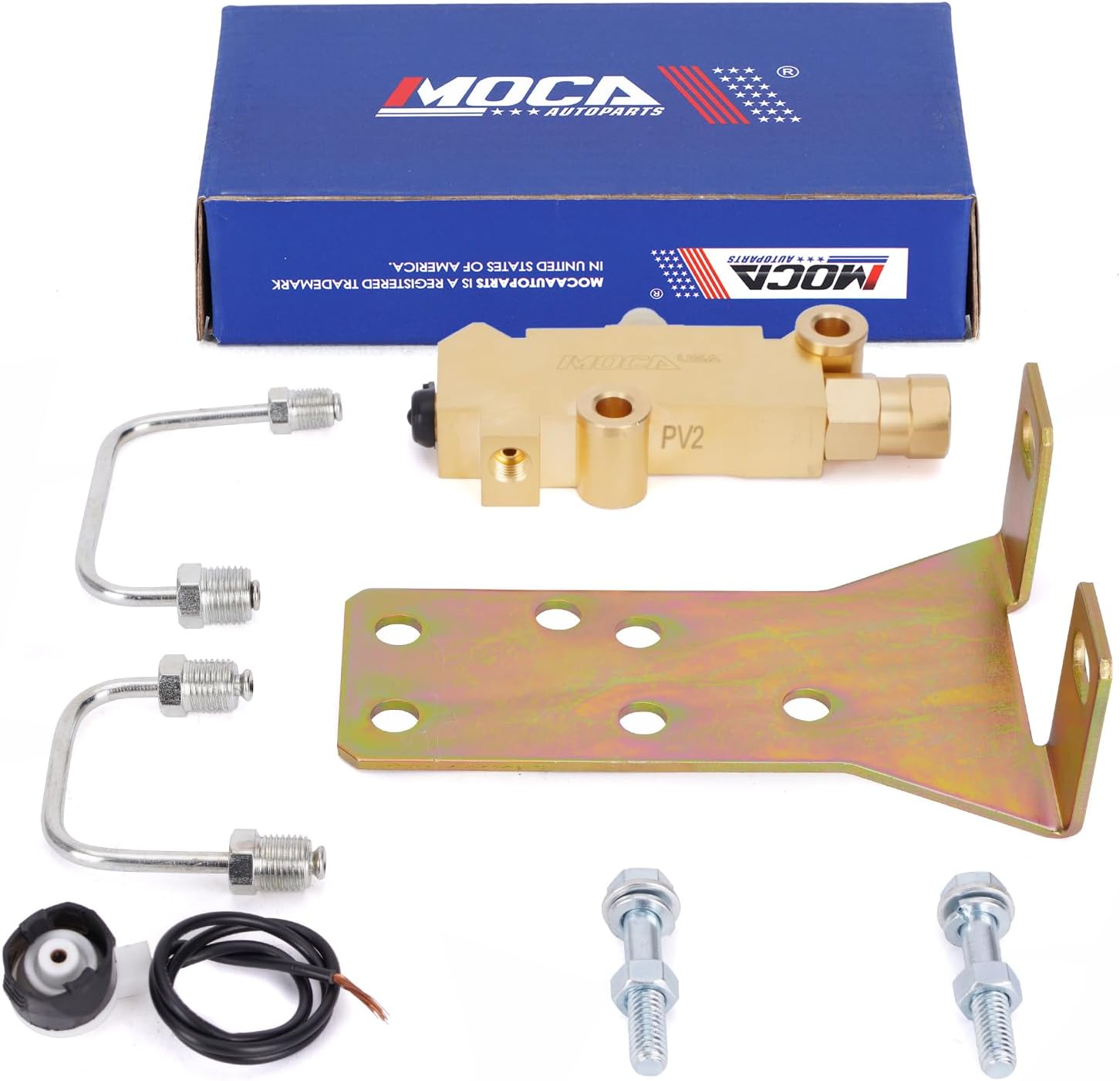 MOCA PV2K-2BM Brake Proportioning Valve Fit for Chevrolet 2012 Express 4500 6.0L 6.6L, for Ford 2001 Explorer 4.0L 5.0L, for GMC 1993 & 1999 C3500 5.7L 6.5L 7.4L, for Dodge 1994 Viper 8.0L