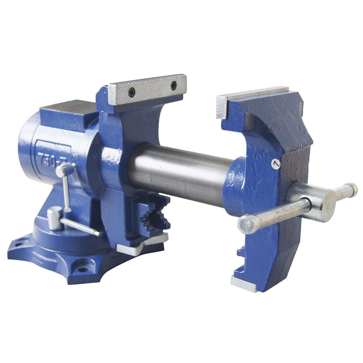 KATSU Morsa da Banco 5" 125 mm, Morsetto da Tavolo per Banco da Lavoro Multiuso con Base Girevole a 360 Gradi, per Meccanici e Ingegneri 402365