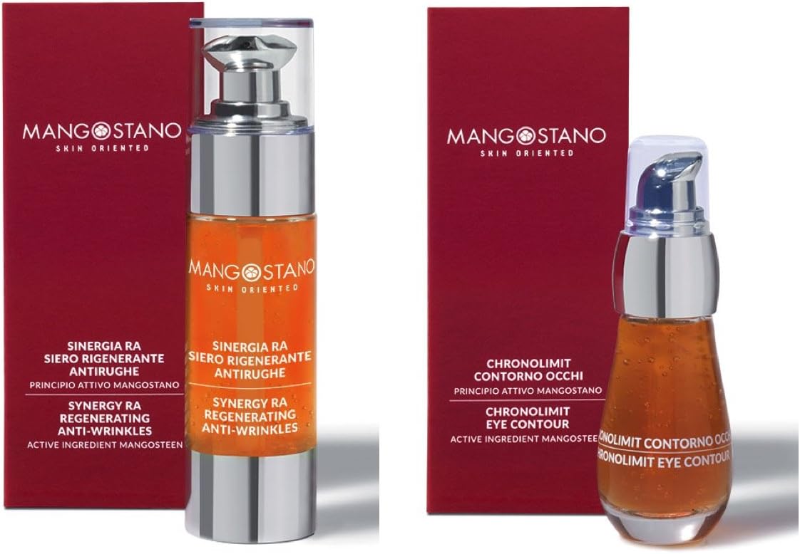 DELUXE BOX: Synergy RA (anti-wrinkle) + Contour eye cream. Mangosteen extract. Mangostano Skin Oriented. 100% MADE IN ITALY (MGS_BOX_2_C)