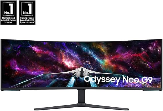 Samsung 57 Odyssey Neo G9 Dual 4K UHD Quantum Mini-LED Curved Gaming Monitor Bundle with Tech Smart USA Elite Suite 18 Standard Editing Software Bundle + 2 Year CPS Enhanced Protection Pack