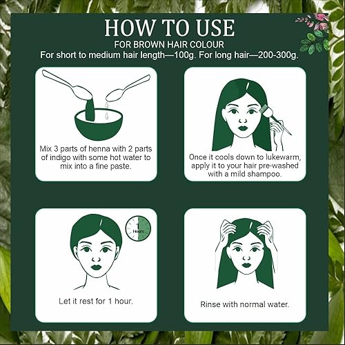 Miniatura 4 de Indus Valley Polvo de hierbas orgánicas BIO para el cuidado del cabello y el cuidado de la piel (polvo índigo)