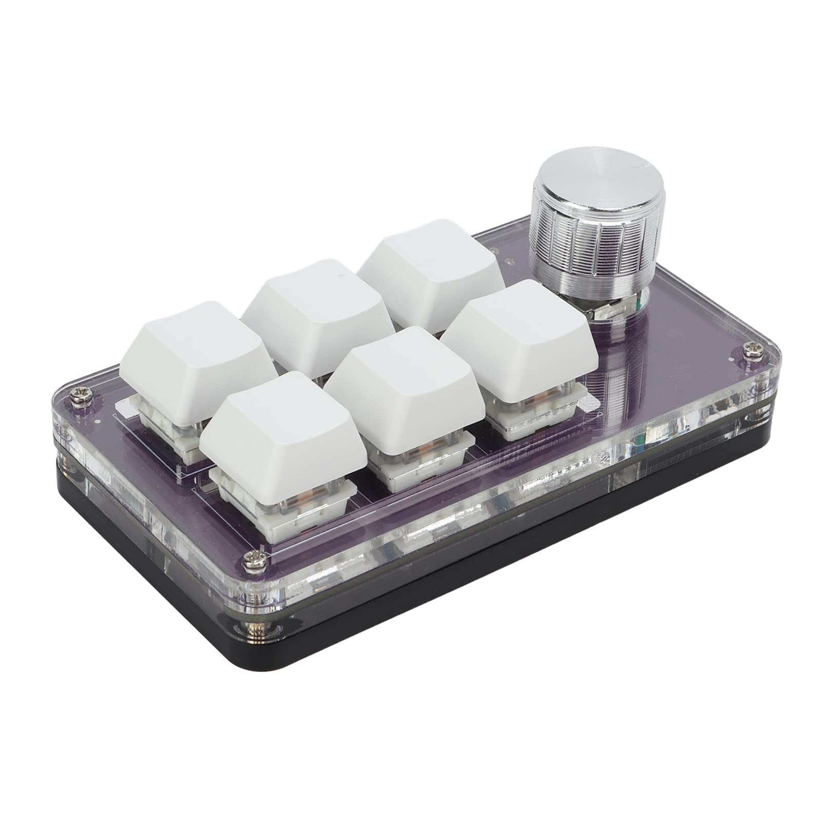 One-Handed Mechanical Keyboard Easy-to-use 6-Key Multi-Function Keyboard with RGB Backlight Button for The Office