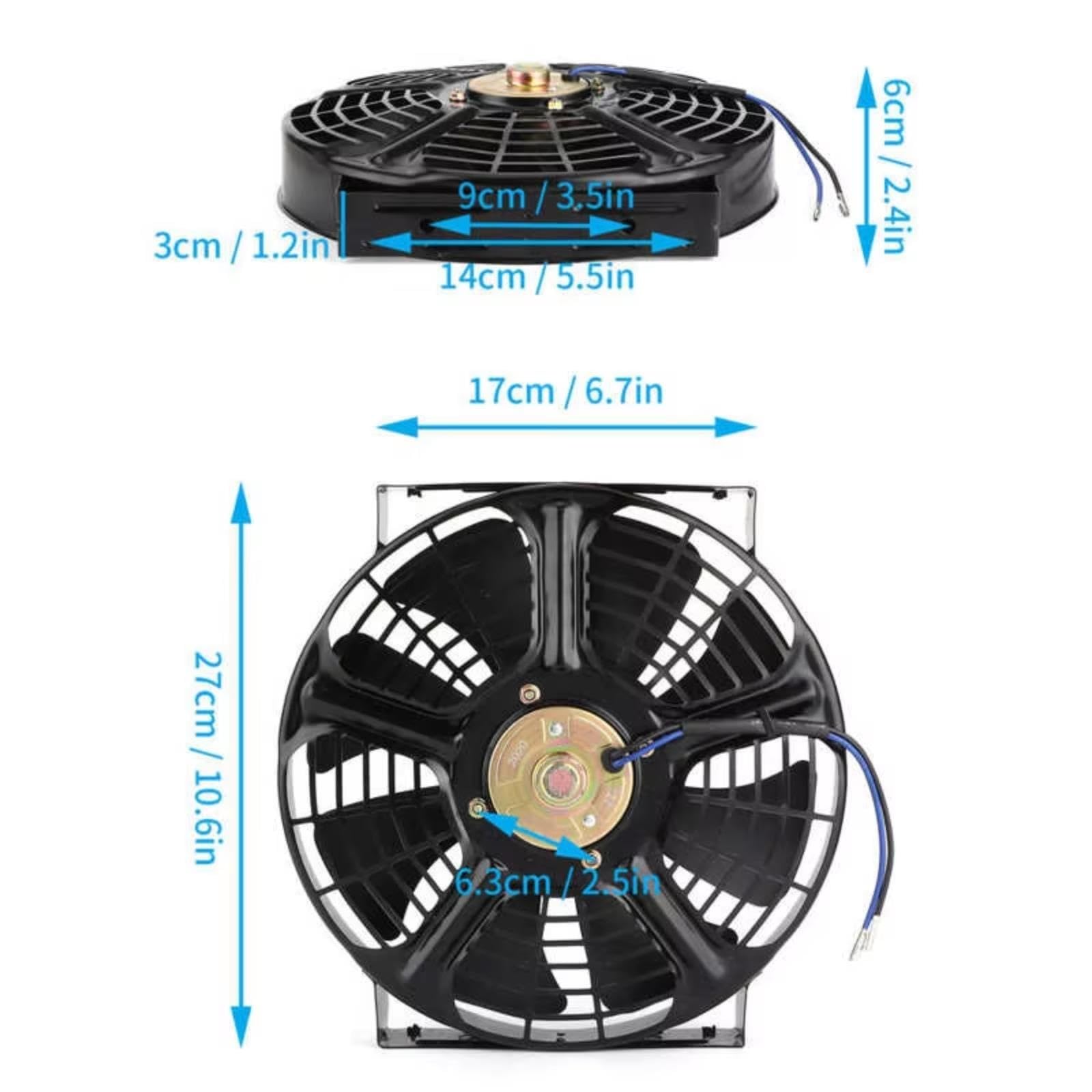 Ventilador Para Motor De Coche Radiador Ventilador Universal 10 Pulgadas