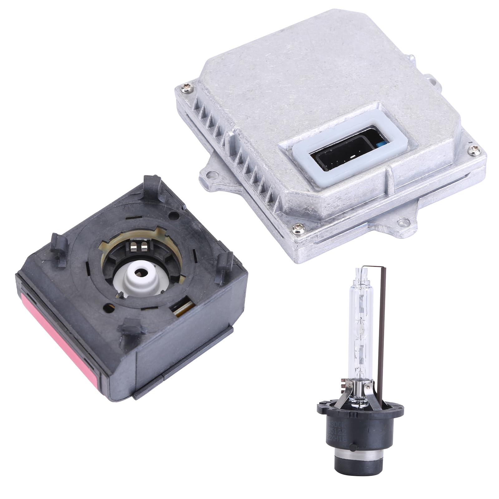 dehateo 4D0907476B Xenon Hid Ballast Headlight Control Unit with Igniter D2S bulb kit for Jetta Go-lf G-TI 2005 2006 2007 2008 2009 Xenon Headlight Ballast Unit Kit 1T0907391 1307329074 1307329076