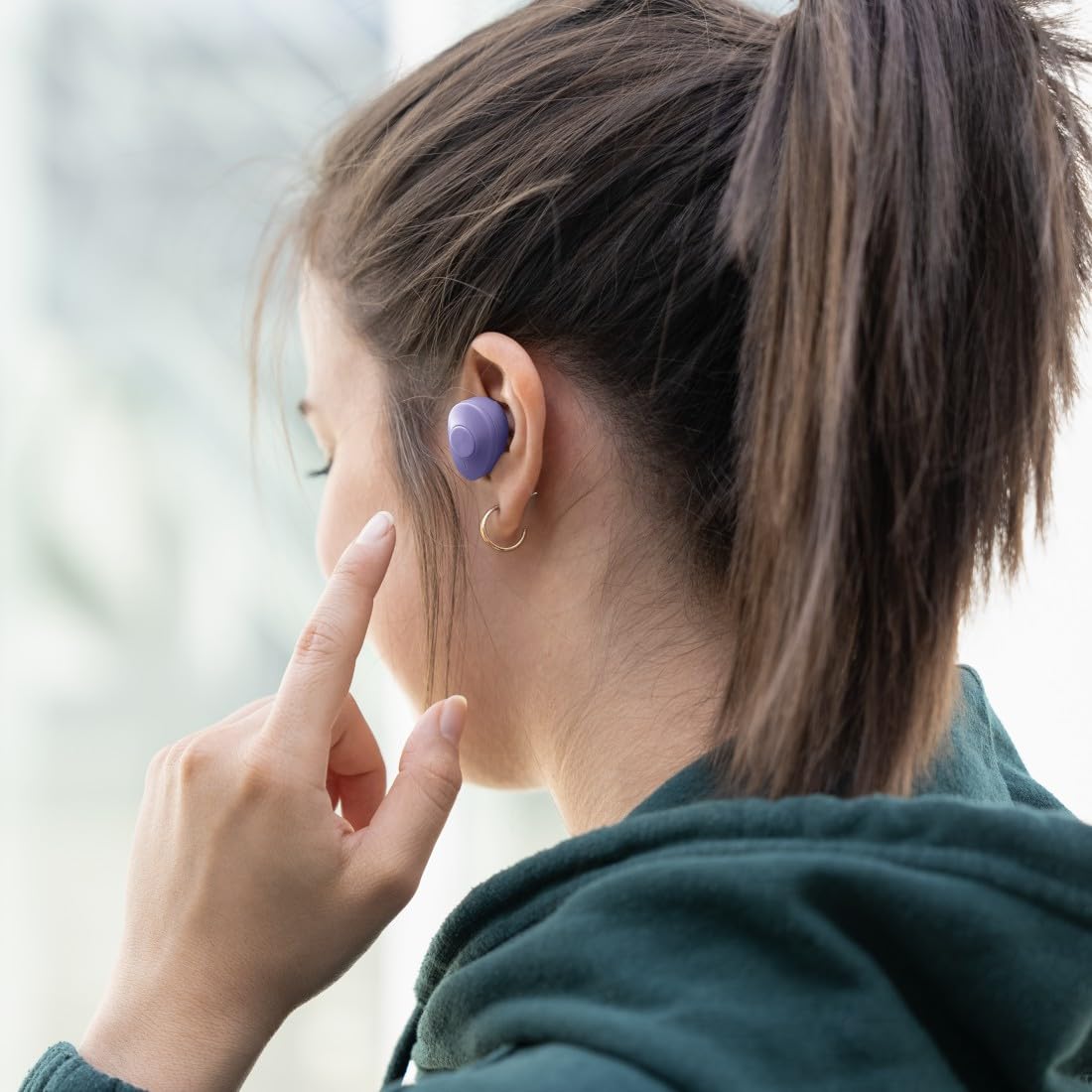 Hama Bluetooth Freedom Buddy Headphones In-Ear Earbuds True Wireless, with Charging Box, Voice Control, Wireless Bass Boost - Purple - Image 3