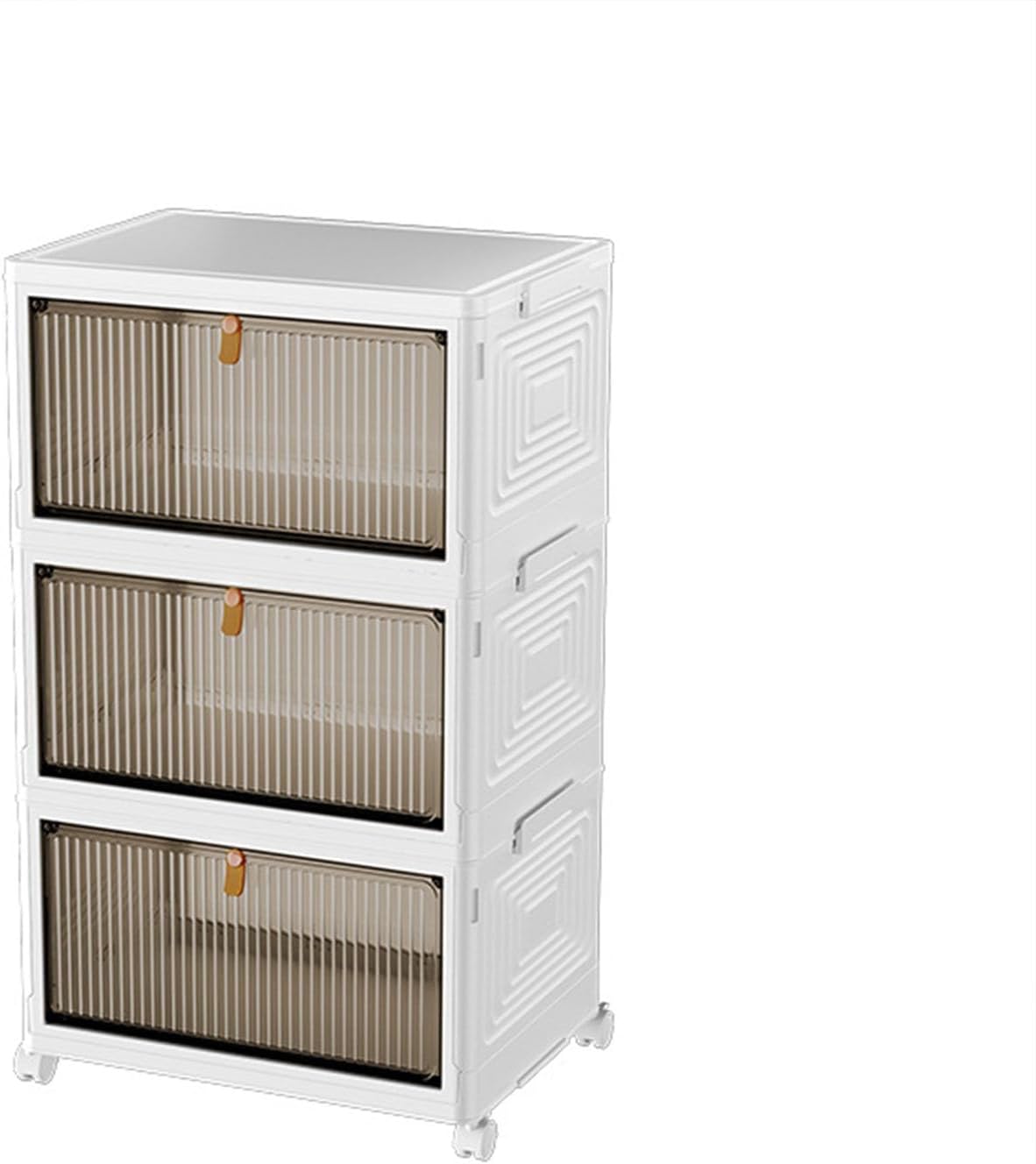 24Qt Plastic Storage Bins with Lids 3 Tier, Collapsible