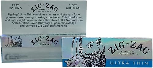 Vista 3 de ZIG-ZAG Papel de liar 1 ¼ ultra fino (48 folletos) - 32 hojas cada uno - Papel de liar de combustión lenta