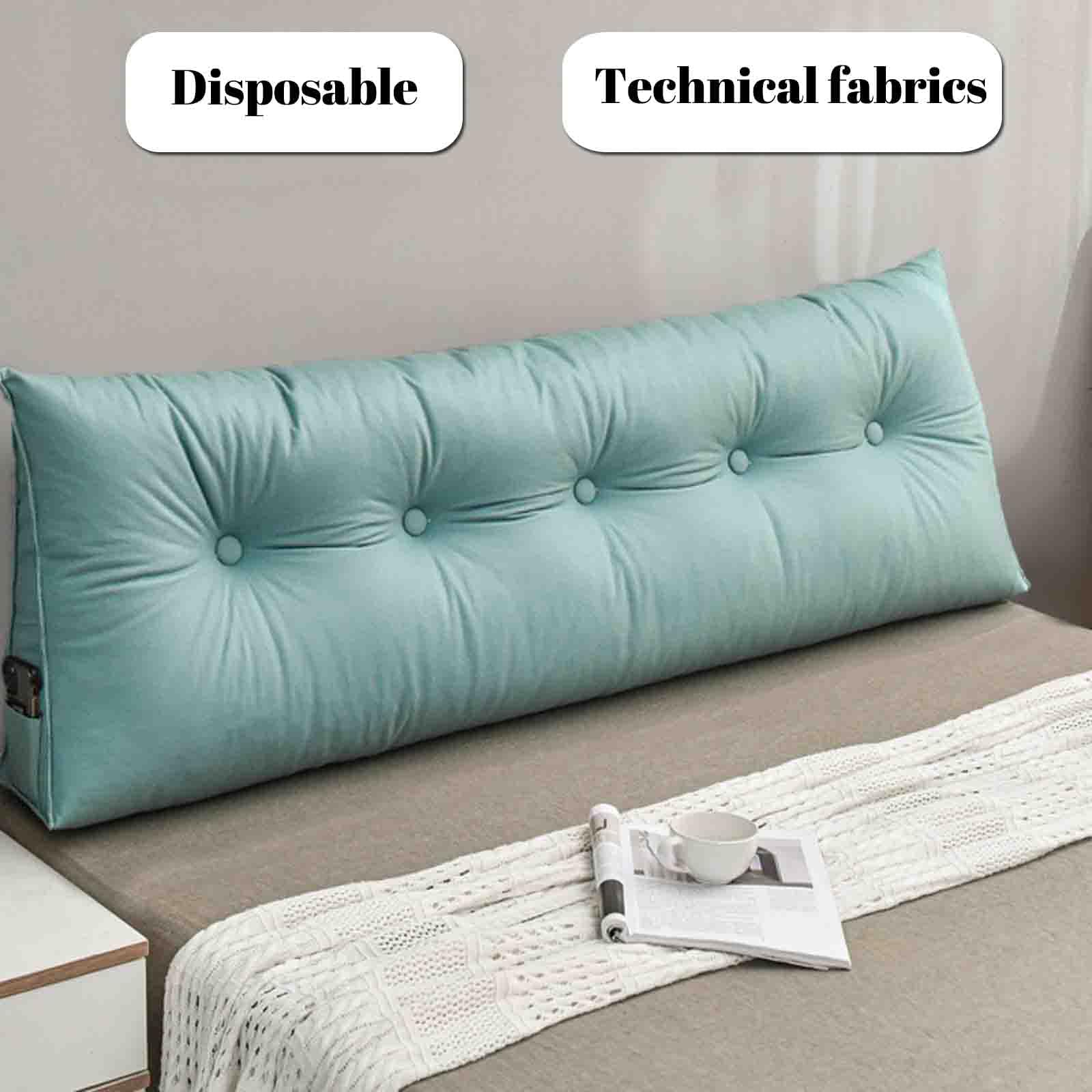 Almohada de lectura de cuña para respaldo, cojín lumbar para sofá, cama, cabecero, respaldo triangular, cojín de apoyo extraíble (1 60 x 50 x 20 cm)