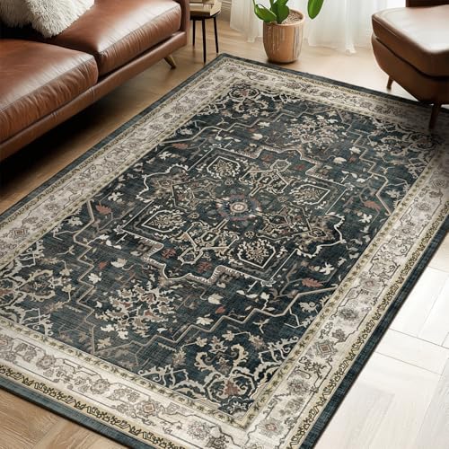 Jainmy Distressed Vintage 5x7 Area Rugs for Living Room Bedroom