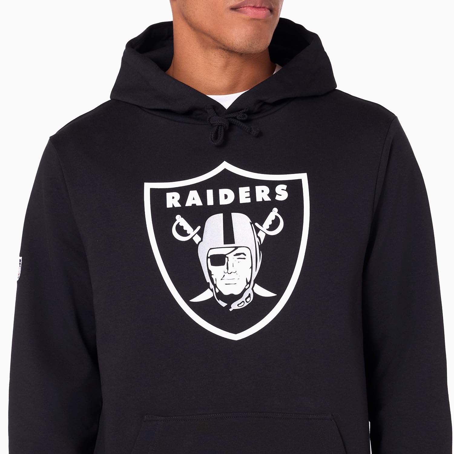 New Era Las Vegas Raiders NFL Team Logo Hoody Black Hooded Jumper, Las Vegas Raiders #35652, XL - Image 2
