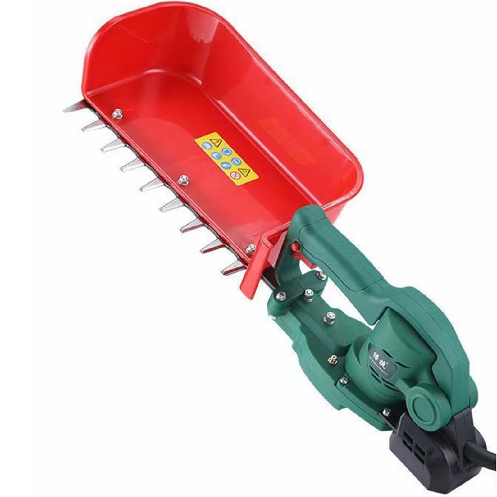 Cortasetos eléctrico de 800 W, hoja de 28 cm, 1800 rpm para podar jardín, recoger té, uso agrícola