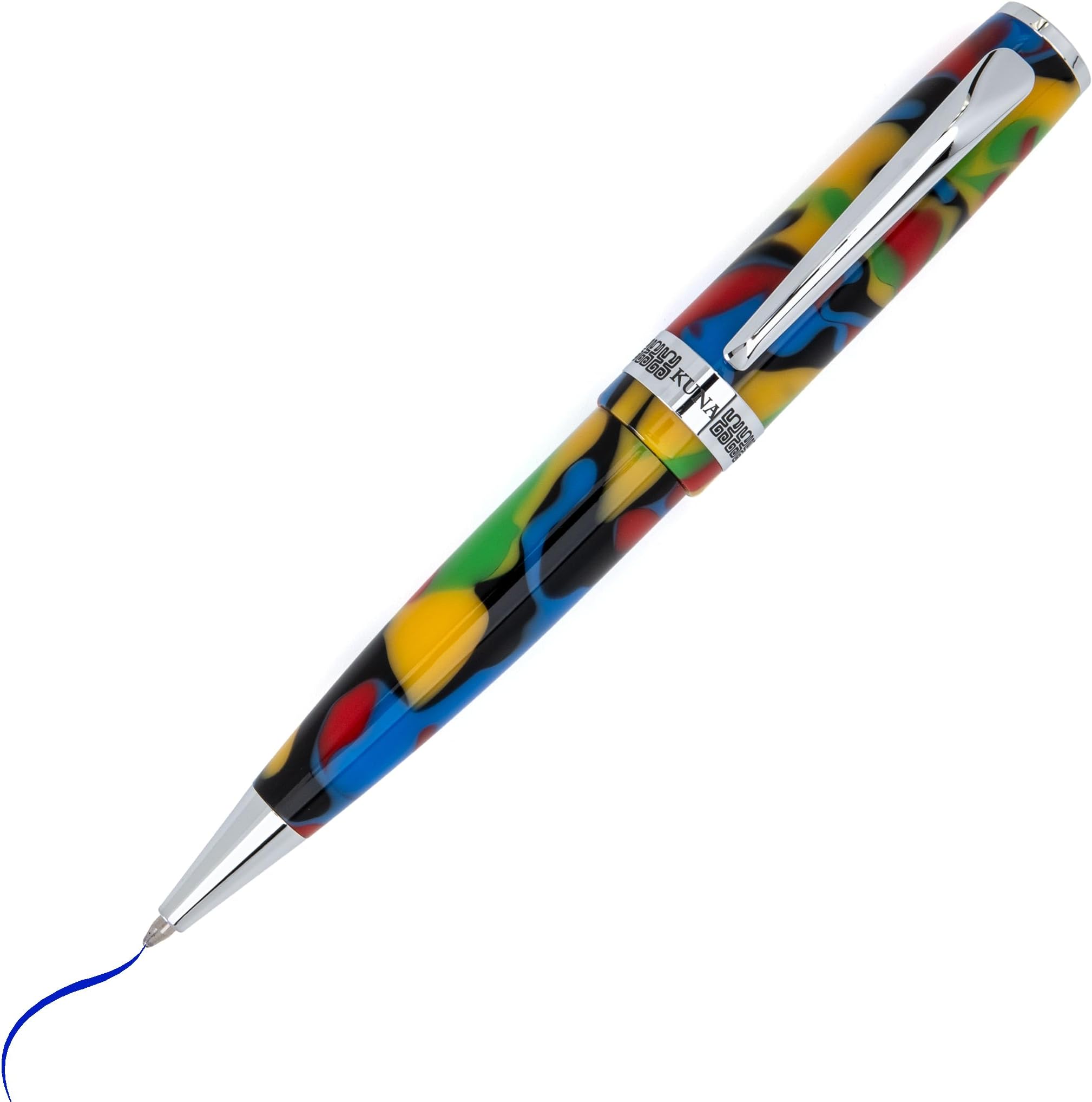 USA People of the World Kuna Ballpoint Pen – With Standard Parker-Style Blue Gel Refill – Luxury Writing Gift Celebrating Global Culture & Everyday Use