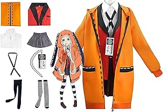 Yomoduki Runa Cosplay Costume Full Set Outfit Anime Gambler School Uniform Full Set Outfit for Girls
