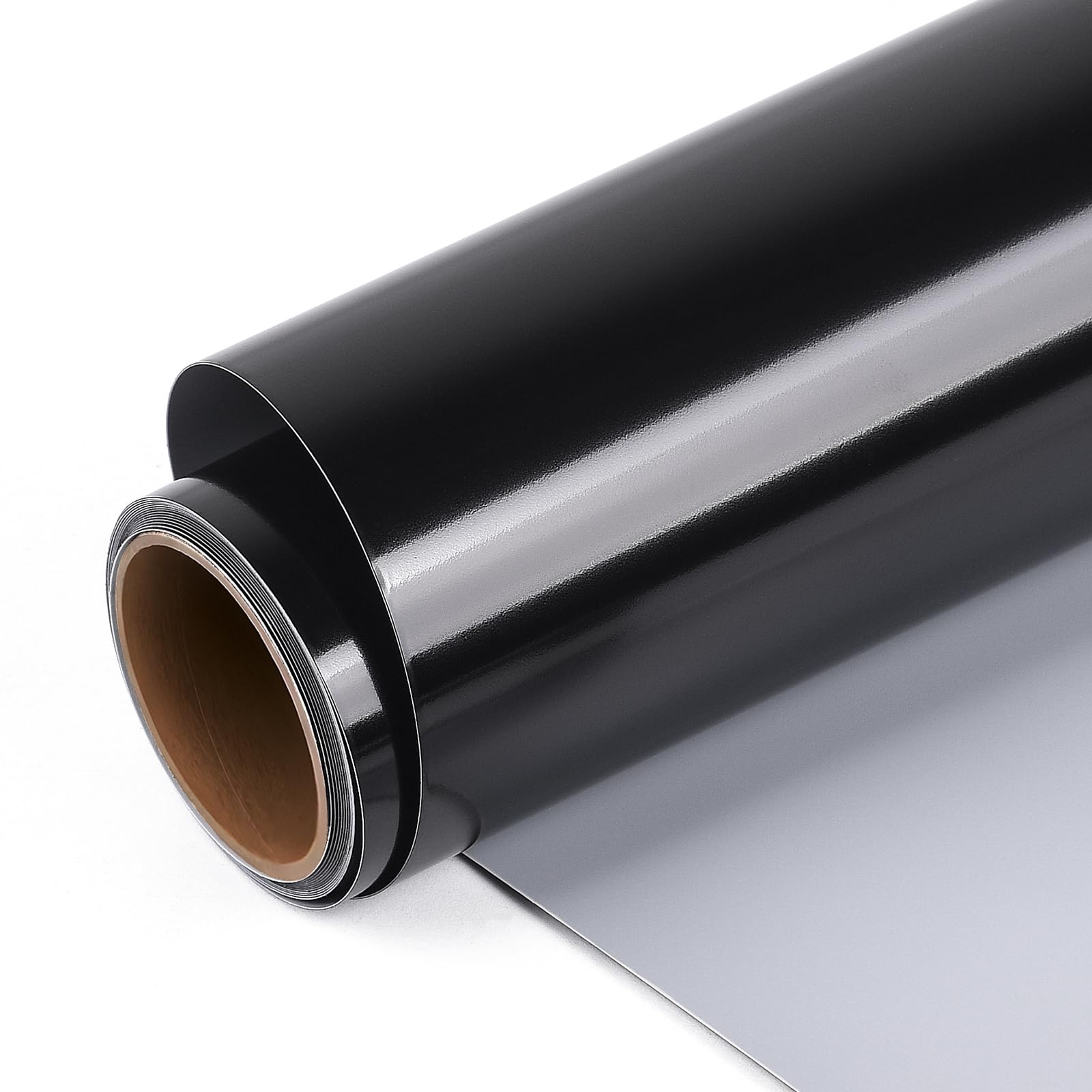 AMAZINGHOME Black Permanent Vinyl Roll with PET Backing - 30.5 x 170 cm Self Adhesive Vinyl for Silhouette Easy Weed & Bubble Free