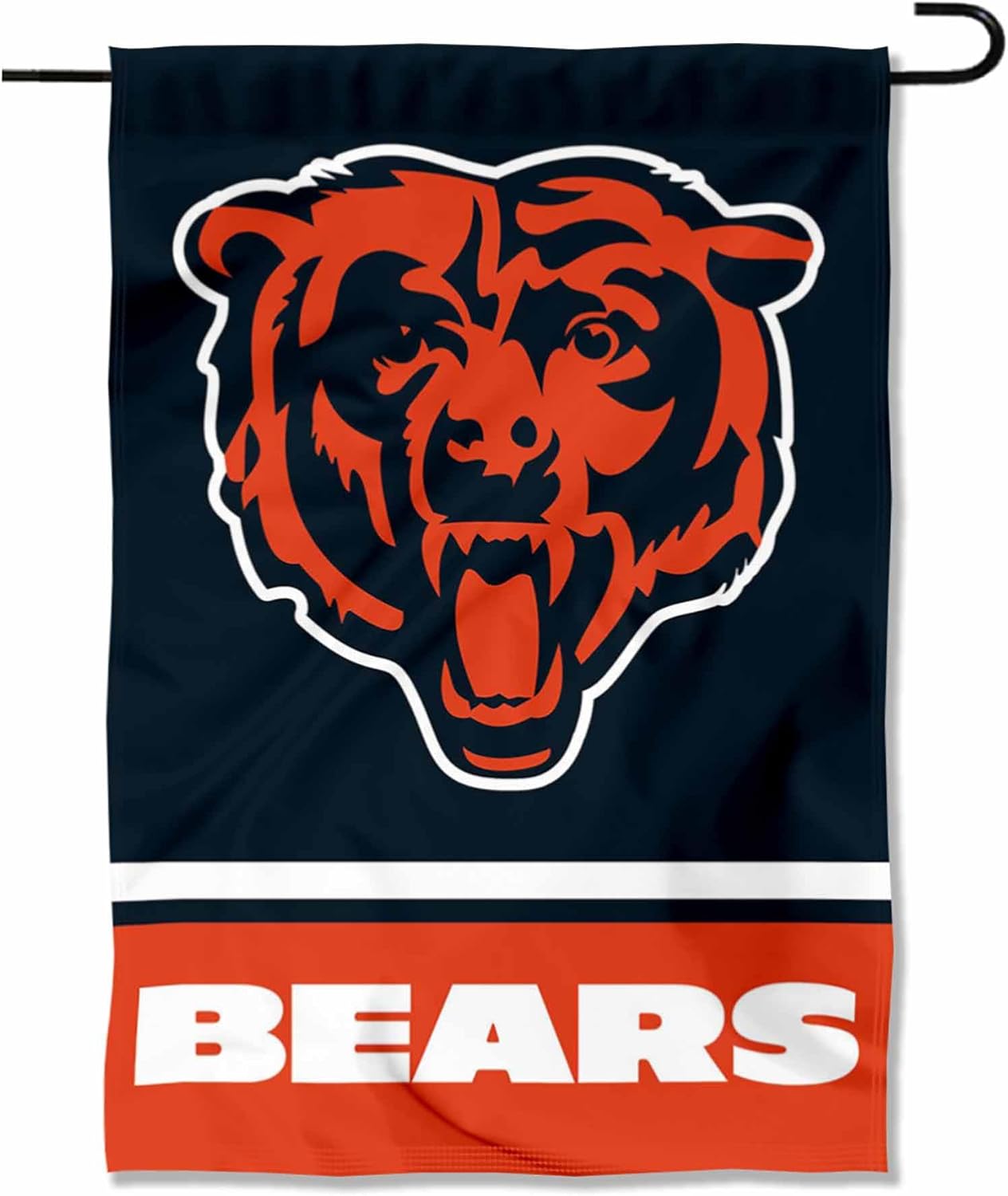 Chicago Bears Bear Head Logo Double Sided Garden Flag