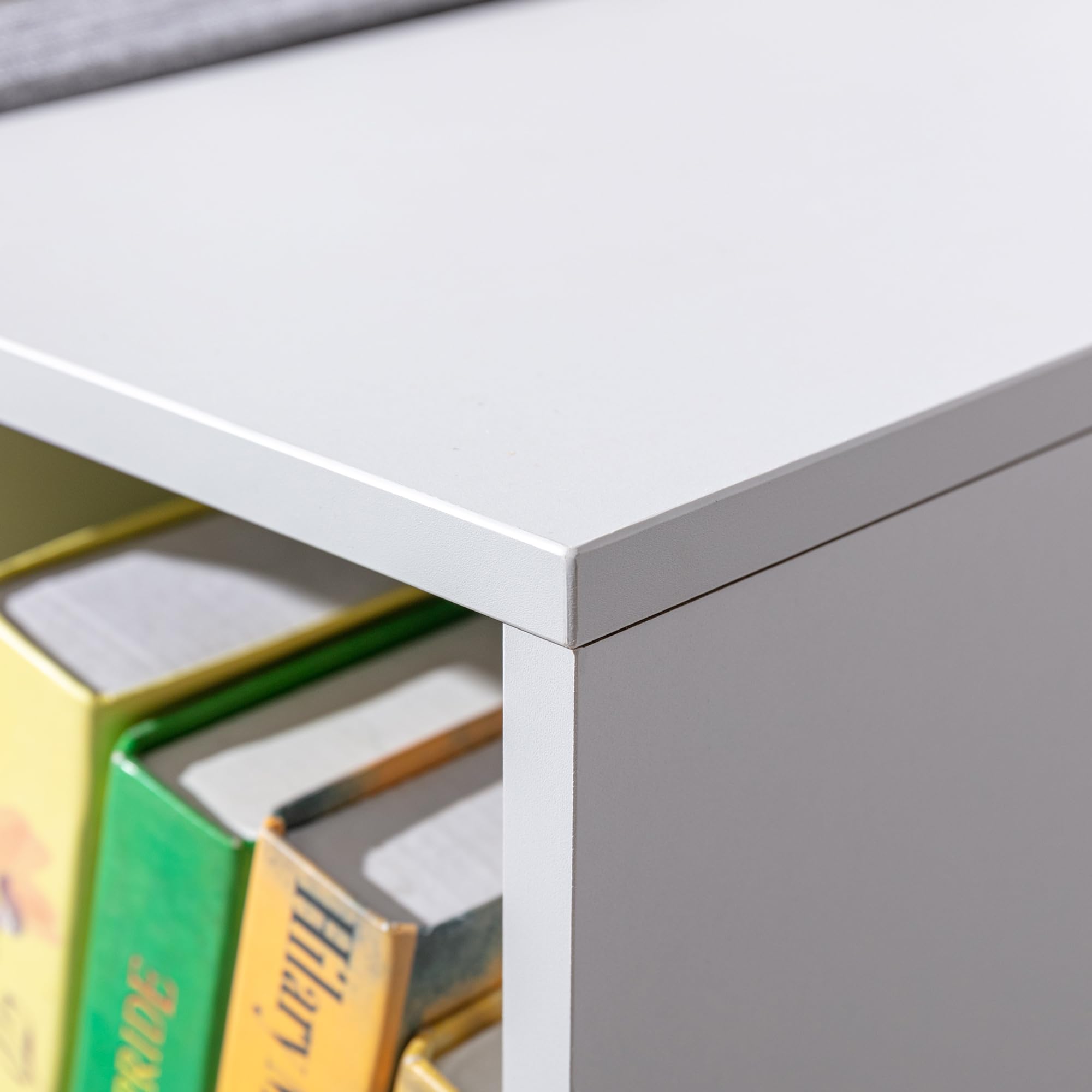 HOMCOM Bibliothèque Enfant avec Banc 6 étagères 103x30x62cm Gris