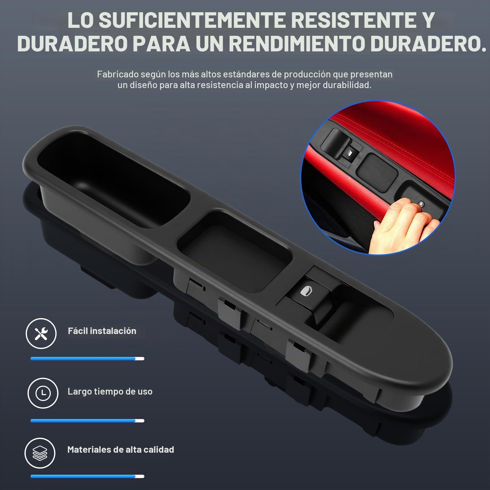 Interruptor de Control Elevalunas Botón 207 de ventana eléctrica para Peugeot 6490.HQ 6554.HJ lado Pasajero 6 pines