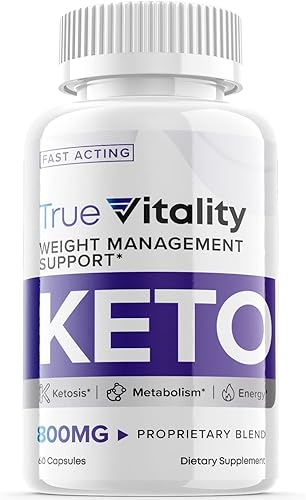 True Vitality Keto Advanced Formula Supplment - Fórmula oficial, vegana - True Vitality Keto píldoras de fórmula totalmente natural (60 cápsulas)