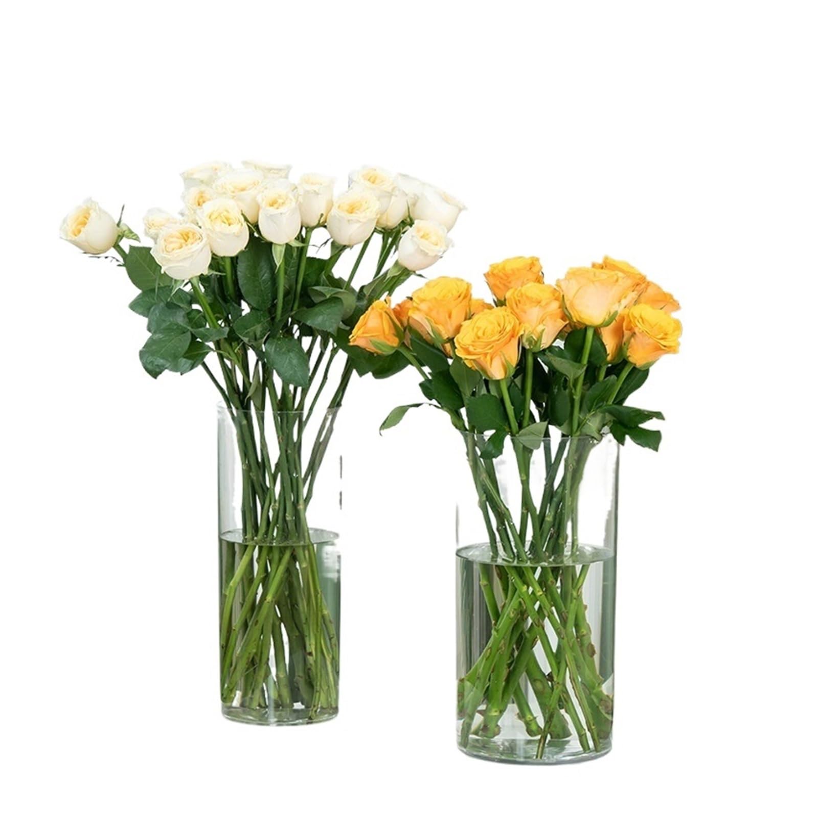 Luoaxinn 7.5X10cm Acrylic Vase Acrylic Clear Cylinder Flower Vase
