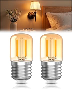 Klarlight Dimmable 2 W E27 LED Light Bulb Warm White 2200 K T28 Edison Light Bulb LED Vintage Replaces 20 Watt LED Bulb E27 for Night Light Table Lamp Christmas Decorative Pack of 2