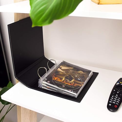 Miniatura 7 de Paquete de almacenamiento de oficina 3L con 100 bolsillos + 4 carpetas de DVD, transparente/negro