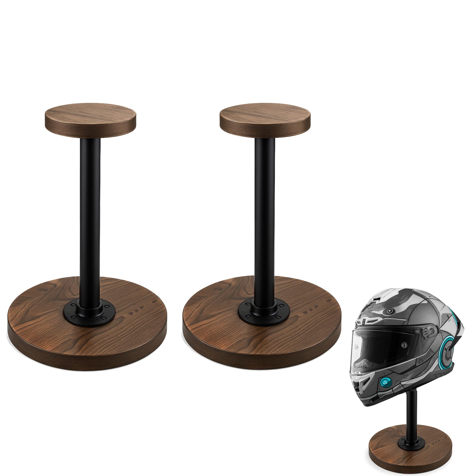 Soporte para casco de motocicleta giratorio para organizar tu despacho o recibidor