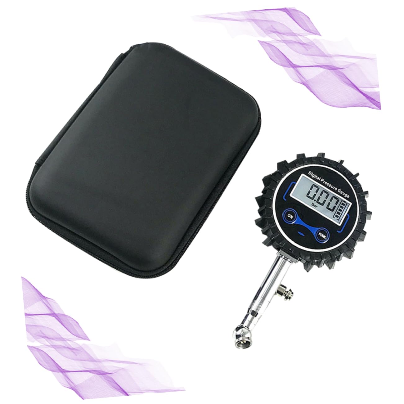 Heavy Duty Metal Chuck Tire Air Pressure Gauge Pressure Gauge for Car Truck Motorcycle Bicycle (1pc)