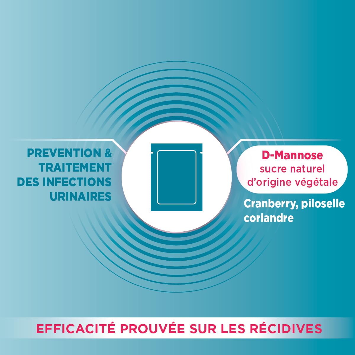 Forté Pharma - Cystima Medical - Dispositif medical - Cystites, infection urinaire femme, Prévention et traitement - D mannose d'origine végétale - Solution 100% naturelle - 30 Sachets, 1-2/jour