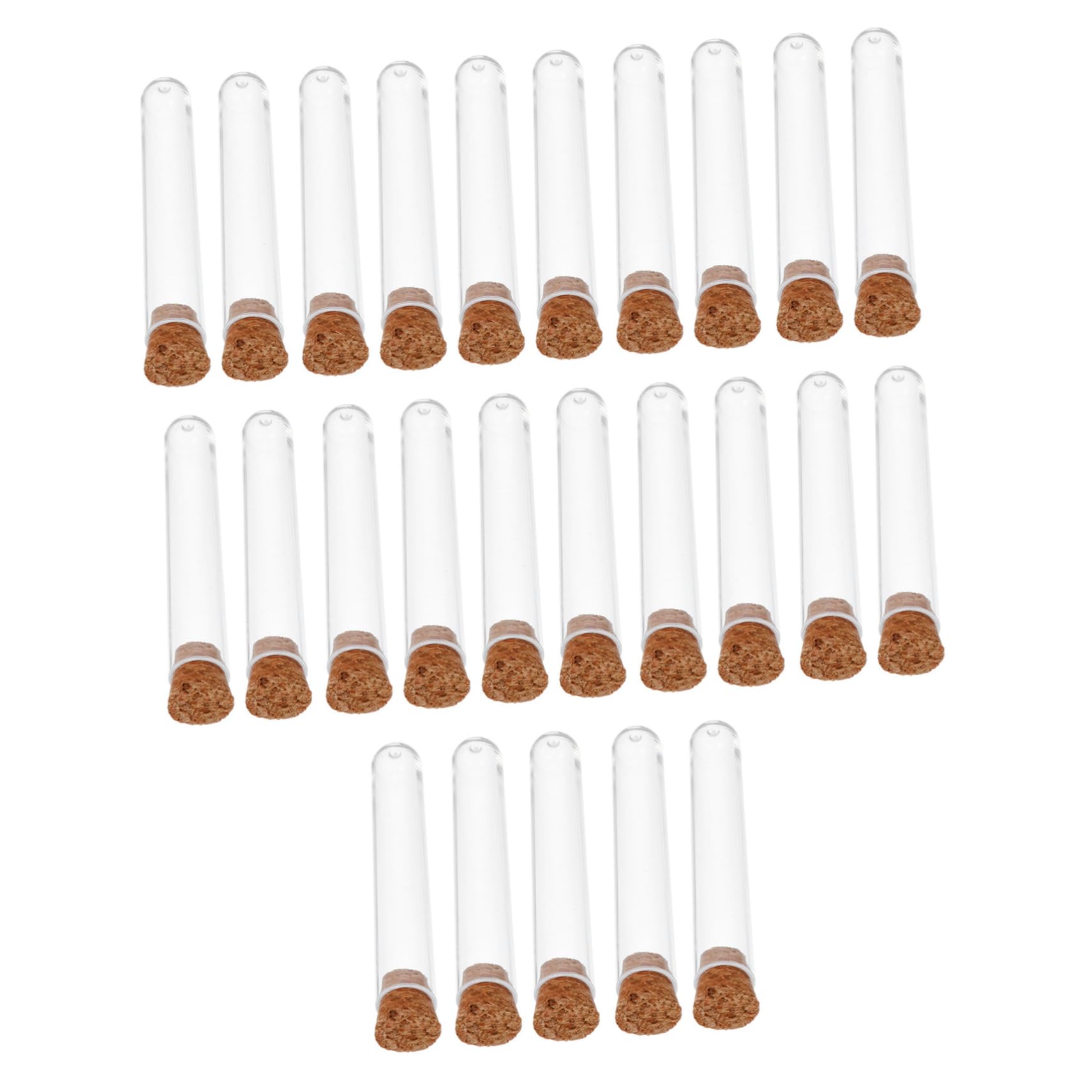 BELLIFFY Test Tube Container 25pcs Plastic Test Tubes for Boys and Girls Chemistry Set