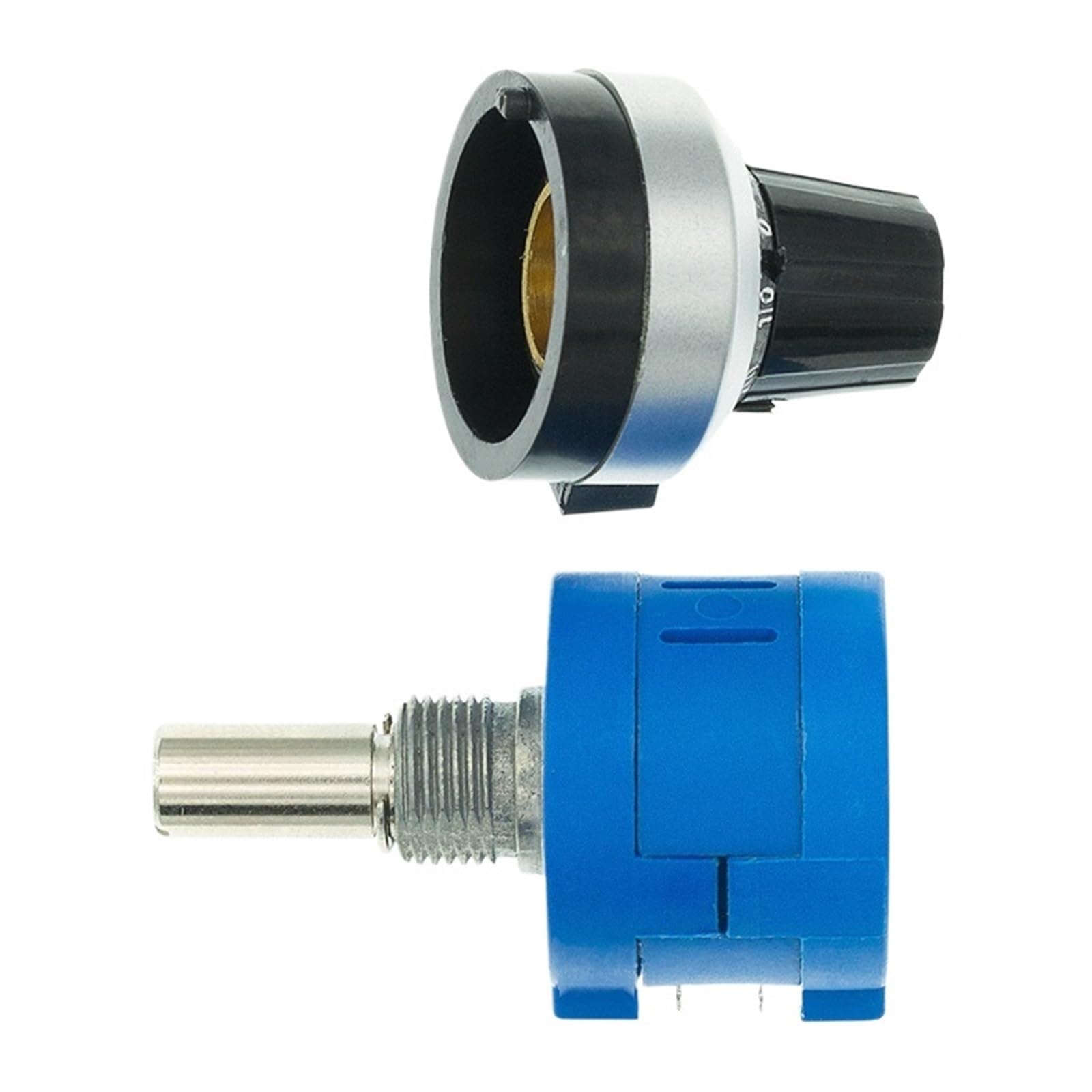 10 Stück 3590S-2-103L 3590S 10 K Ohm Präzisions-Multiturn-Potentiometer, 10 Ringe, verstellbarer Widerstand + Drehzähler, Drehknopf (20 K Ohm)
